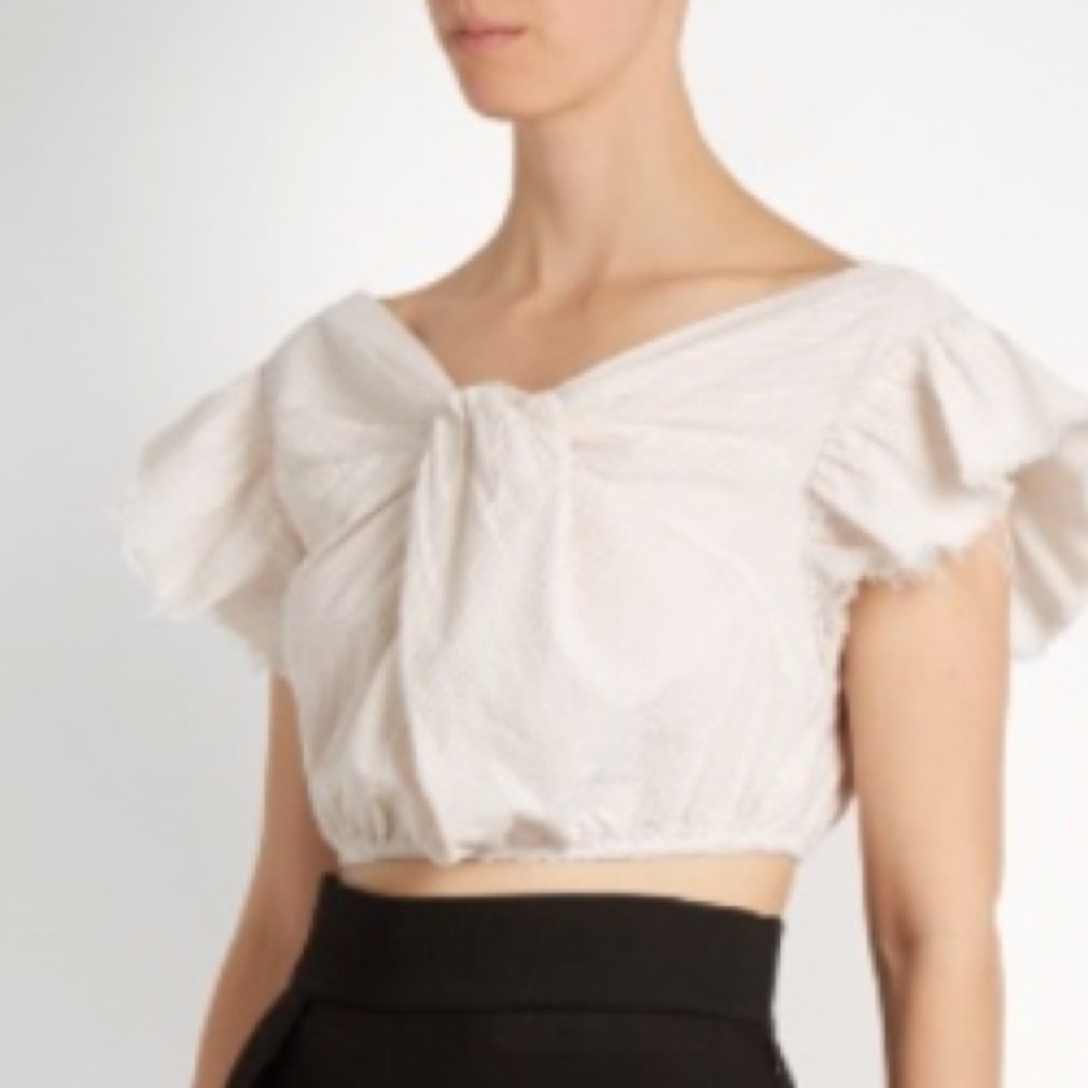 Rachel Comey crush seersucker crop top